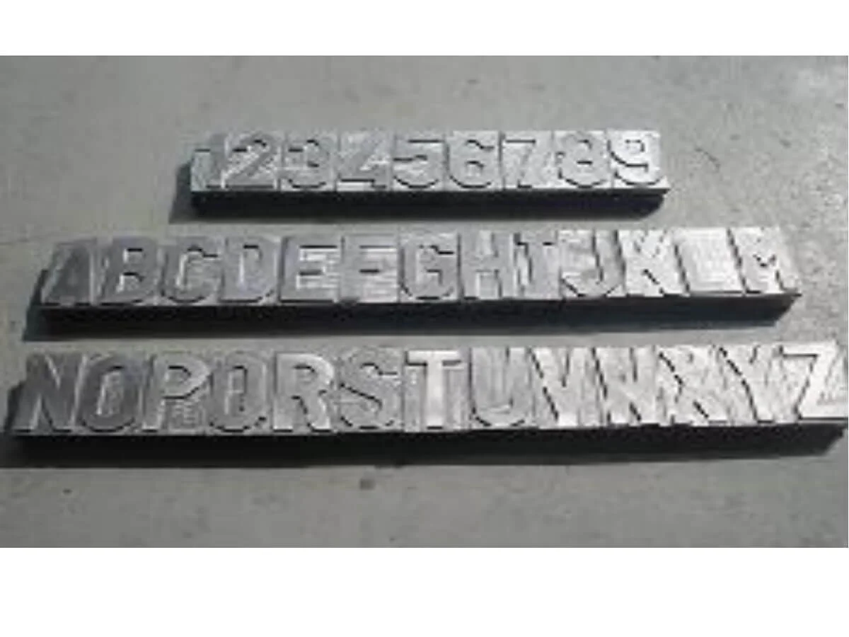 Embossing letter mold